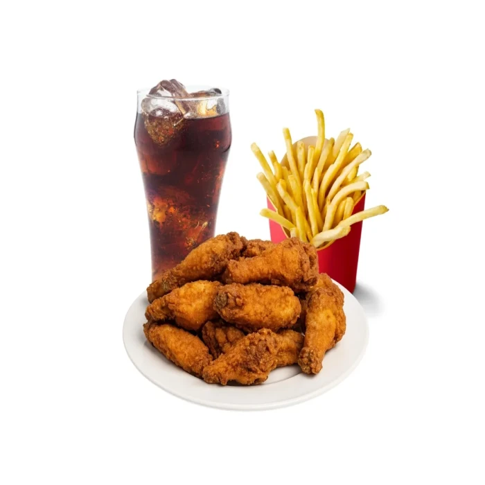 10 Pcs Boneless Combo With Fries & 20oz. drink