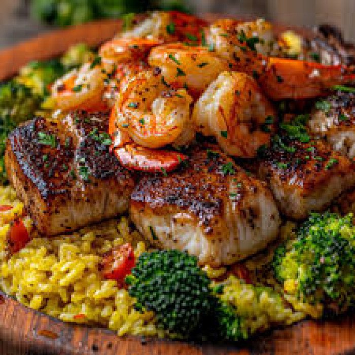 Lamb & Shrimp Over Rice