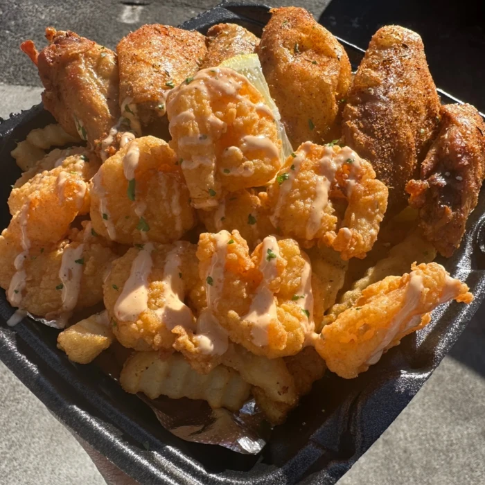 Shrimp & 5 Pcs Wings Combo